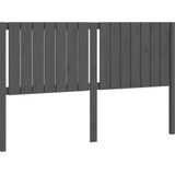 vidaXL Hoofdbord 155,5x4x100 cm massief grenenhout grijs