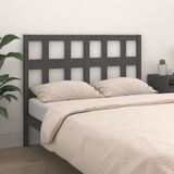 vidaXL Kopfteil Grau 155,5x4x100 cm Massivholz Kiefer