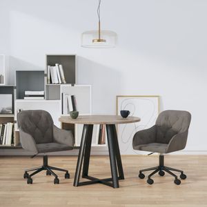 Esszimmerstühle 2 Stk. Drehbar Dunkelgrau Samt Vidaxl
