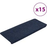 vidaXL Trapmatten - Blauw - Naaldvilt - Set van 15