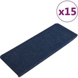 vidaXL Trapmatten - Blauw - Naaldvilt - Set van 15