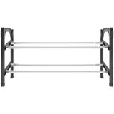 Vidaxl - Schuhregal mit 2 Ablagen Ausziehbar 119x24x37 cm