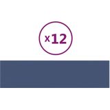 vidaXL Wandpanelen - Stof - Blauw - 12 Stuks - 1,08 m² - 60x15 cm