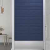 vidaXL Wandpanelen - Stof - Blauw - 12 Stuks - 1,08 m² - 60x15 cm