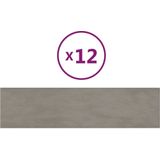 vidaXL Wandpanelen - 12 Stuks - 1,08 m² - 60x15 cm - Fluweel Lichtgrijs