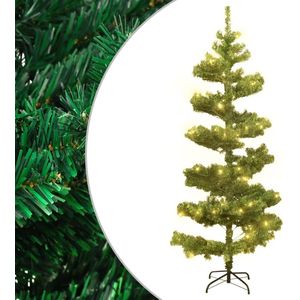 vidaXL Spiral-Weihnachtsbaum mit Beleuchtung und Ständer Grün 180 cm