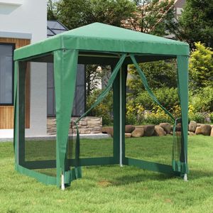 2x2m Waterdicht Pop-up Paviljoen Met 4 Zijwanden - Vouwpartytent Beige Met Zilverlaag