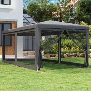 Partytent - Waterbestendig - HDPE - Inclusief 6 Mesh Zijwanden