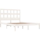vidaXL - Bedframe - zonder - matras - massief - grenenhout - witx190 - cm