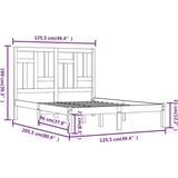 VidaXL Bedframe Massief Grenenhout Honingbruin 120x200 cm