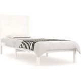 vidaXL - Bedframe - massief - hout - witx190 - cm