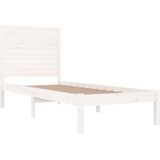vidaXL - Bedframe - massief - hout - witx190 - cm