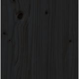 vidaXL Massivholzbett Schwarz Kiefer 150x200 cm