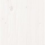 vidaXL - Bedframe - massief - hout - wit - 140x200 - cm