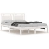 vidaXL-Bedframe-massief-hout-wit-140x200-cm