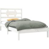 vidaXL - Bedframe - massief - hout - witx200 - cm
