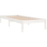 vidaXL - Bedframe - massief - hout - witx200 - cm