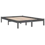 vidaXL Massivholzbett Grau 200x200 cm