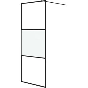 VidaXL-Inloopdouchewand-80x195-cm-halfmat-ESG-glas-zwart