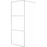 vidaXL Duschwand für Begehbare Dusche Silbern 80x195 cm ESG-Klarglas