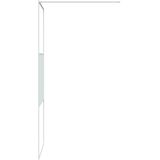 vidaXL Inloopdouchewand 80x195 cm transparant ESG-glas wit