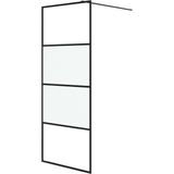 VidaXL-Inloopdouchewand-80x195-cm-halfmat-ESG-glas-zwart