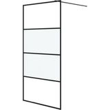 VidaXL-Inloopdouchewand-100x195-cm-halfmat-ESG-glas-zwart