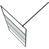 VidaXL-Inloopdouchewand-100x195-cm-halfmat-ESG-glas-zwart