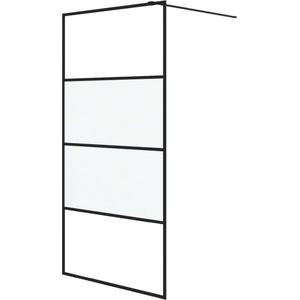 VidaXL-Inloopdouchewand-100x195-cm-halfmat-ESG-glas-zwart