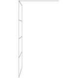 vidaXL Inloopdouchewand 115x195 cm transparant ESG-glas zilverkleurig