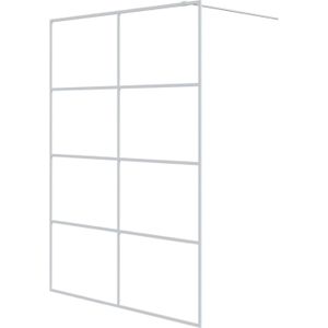 vidaXL Inloopdouchewand 140x195 cm transparant ESG-glas wit