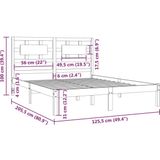 VidaXL Bedframe Massief Grenenhout Wit 120x200 cm