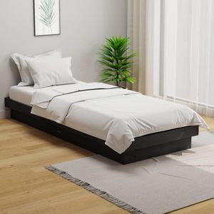 vidaXL Massivholzbett Grau 75x190 cm 2FT6 Small Single1279504