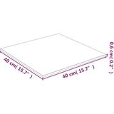 vidaXL Tafelblad - Transparant - Geharde Glas - 40x40 cm