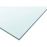 vidaXL Tafelblad - Transparant - Geharde Glas - 40x40 cm