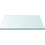 vidaXL Tafelblad - Transparant - Geharde Glas - 40x40 cm
