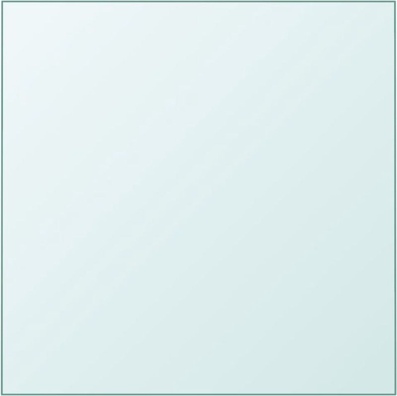 vidaXL Tafelblad - Transparant - Geharde Glas - 40x40 cm