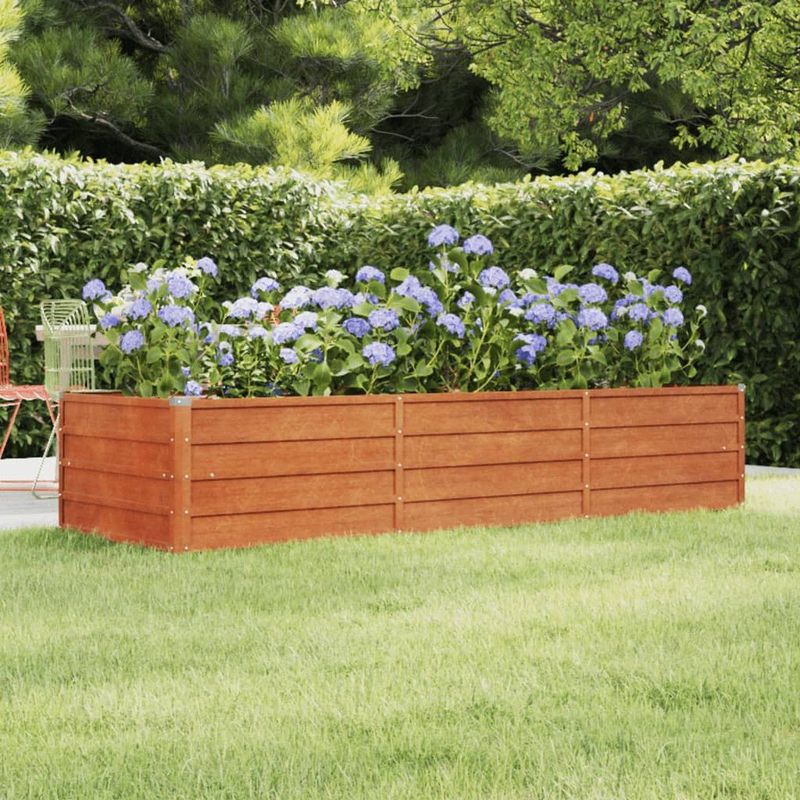 VidaXL Verhoogde Plantenbak 240x80x45 cm Cortenstaal - Roestig