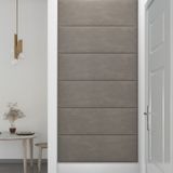 vidaXL - Wandpanelen - Lichtgrijs - 12 stuks - 3,24 m² - 90x30 cm - Fluweel