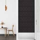 Vidaxl - Wandpaneele 12 Stk. Schwarz 90x30 cm Kunstleder 3,24 m²