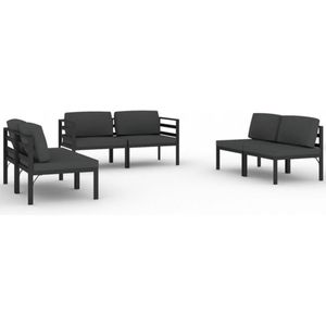 Aluminium Loungeset - Antraciet - Tuinset - Lichtgewicht - Comfortabele Kussens
