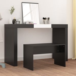 Vidaxl - Schminkhocker Schwarz 70x35x45 cm Holzwerkstoff 622921