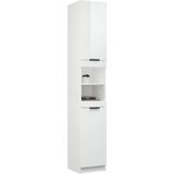 Badschrank Hochglanz-Weiß 32x34x188,5 cm Holzwerkstoff Vidaxl