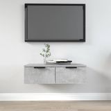 vidaXL Wandschrank Betongrau 68x30x20 cm Holzwerkstoff