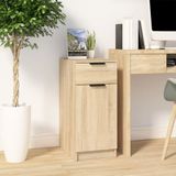 vidaXL - Bureaukast - 33,5x50x75 - cm - bewerkt - hout - sonoma - eikenkleurig