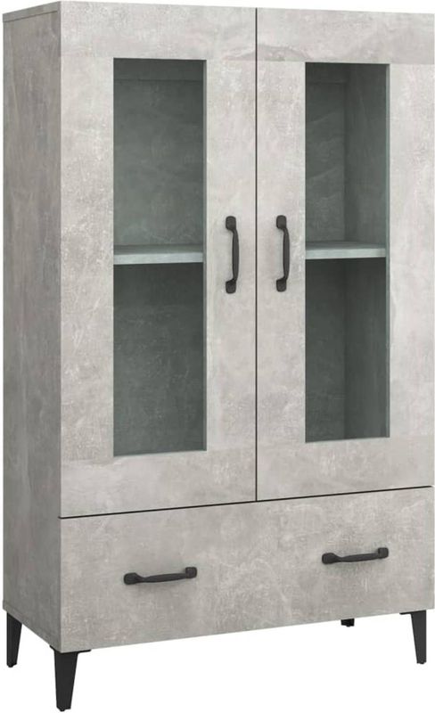 vidaXL Highboard Betongrau 70x31x115 cm Holzwerkstoff