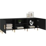 VidaXL TV-meubel 150x30x50 cm - Bewerkt Hout Zwart