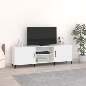 VidaXL TV-meubel 150x30x50 cm - Bewerkt Hout - Wit