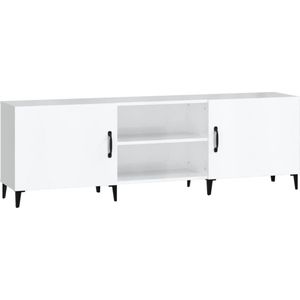 vidaXL-Tv-meubel-150x30x50-cm-bewerkt-hout-hoogglans-wit