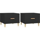 vidaXL Couchtische 2 Stk. Schwarz 50x50x40 cm Holzwerkstoff